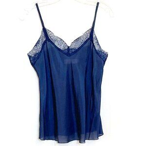Johnny Was / 4 Love & Liberty Blue Silk Short Slip Camisole XS Like New